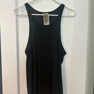 Free people tank top basic black ribbed size small